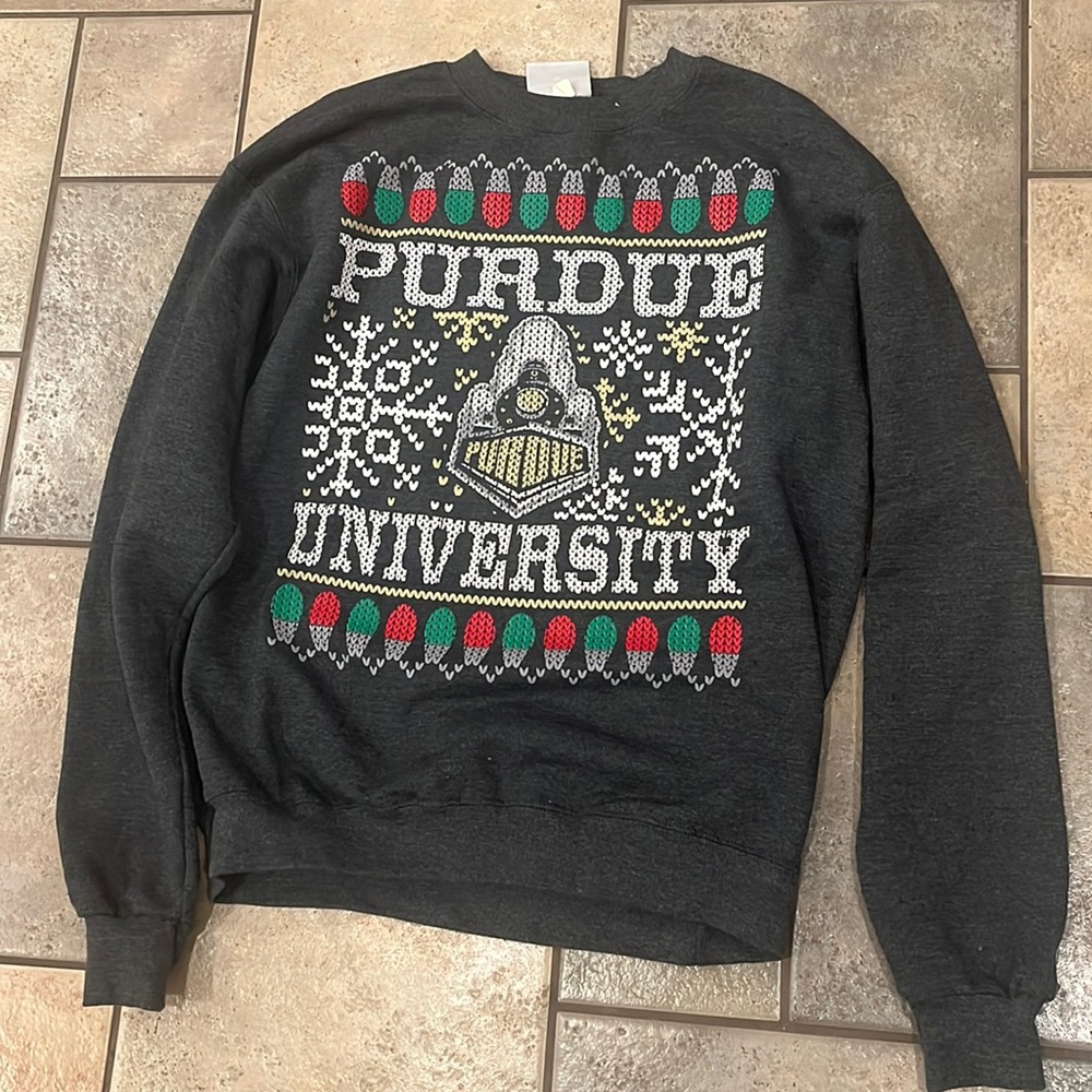 Purdue Boilermakers ugly Christmas sweatshirt. Champion brand men’s medium.
